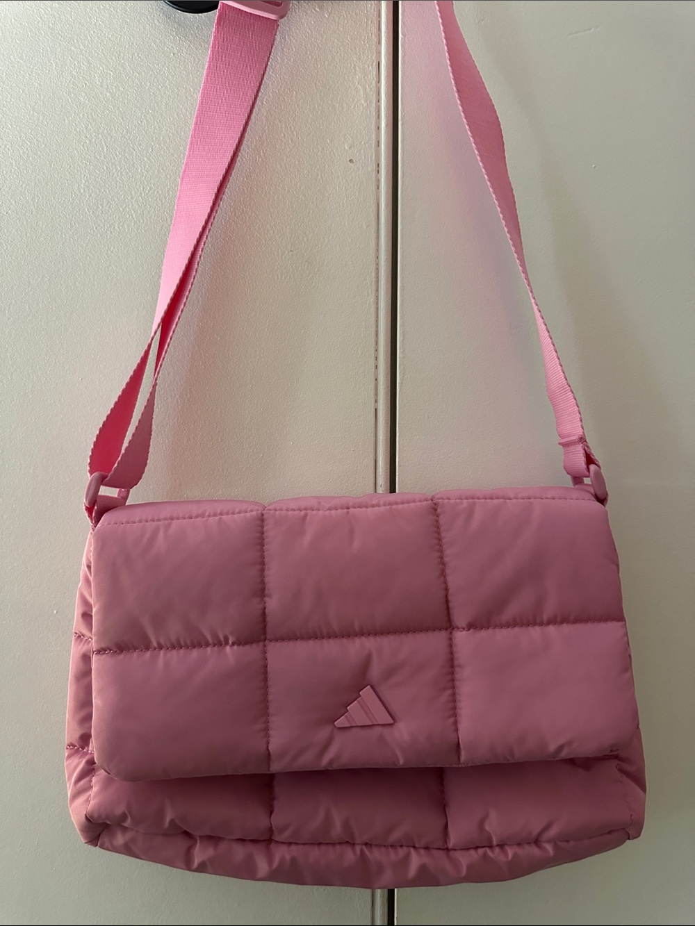 adidas Quilted Pink Crossbody Bag with Adjustable Strap